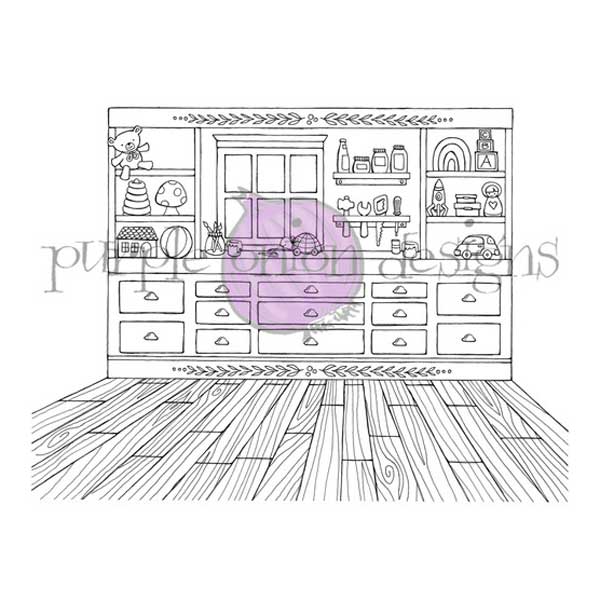 Purple Onion Designs Toy Workshop Stamp