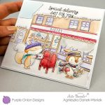 Purple Onion Designs Wallace (penguin mail carrier)