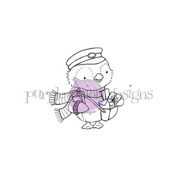 Purple Onion Designs Wallace (penguin mail carrier)