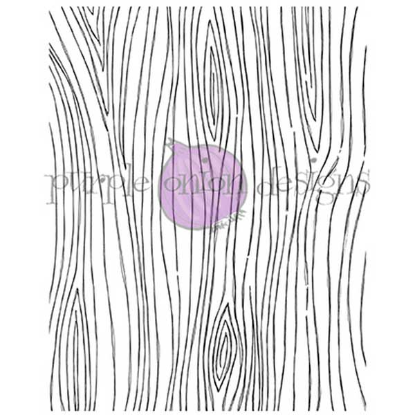 Purple Onion Designs Wood Grain Background Stamp