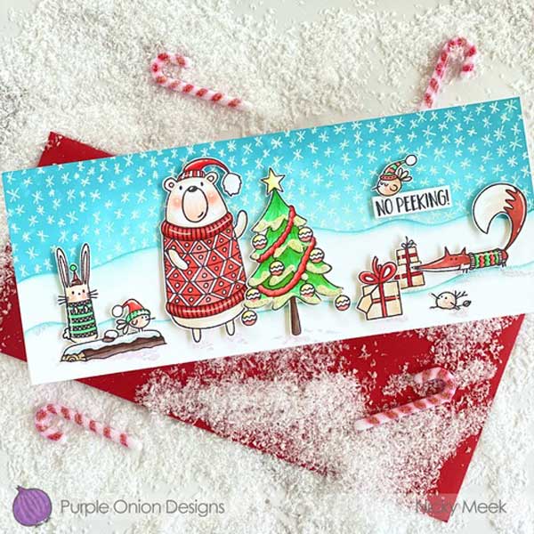 Purple Onion Designs Happy Winter Forest Friends Stamp