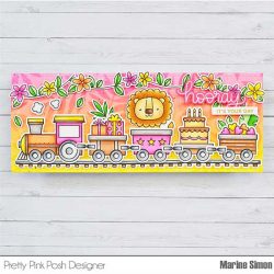 Pretty Pink Posh Birthday Train Stamp