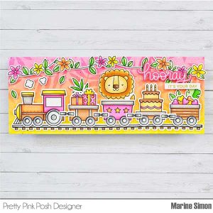 Pretty Pink Posh Birthday Train Stamp class=