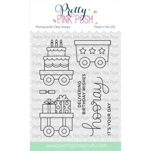 Pretty Pink Posh Birthday Train Stamp