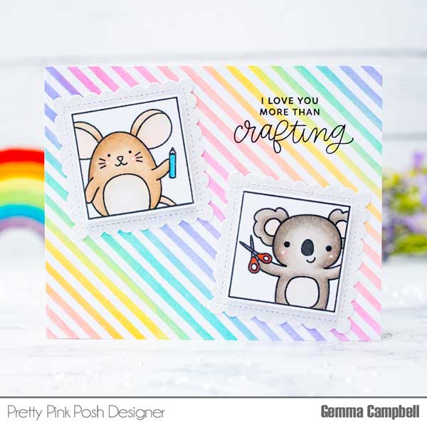 Pretty Pink Posh Crafty Critters Stamp