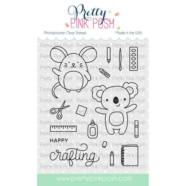 Pretty Pink Posh Crafty Critters Stamp