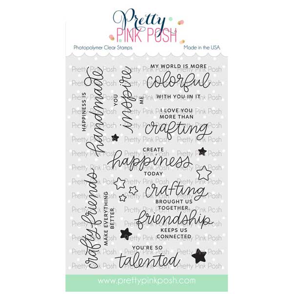 Pretty Pink Posh Crafty Sentiments Stamp