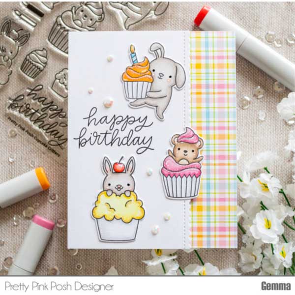 Pretty Pink Posh Cupcake Critters Stamp Set