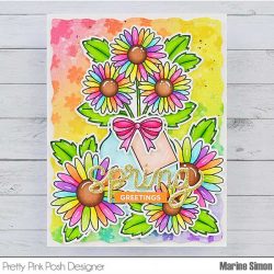 Pretty Pink Posh Daisies Stamp