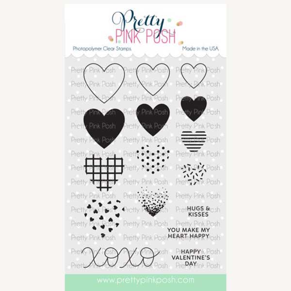 Pretty Pink Posh Decorative Hearts Stamp