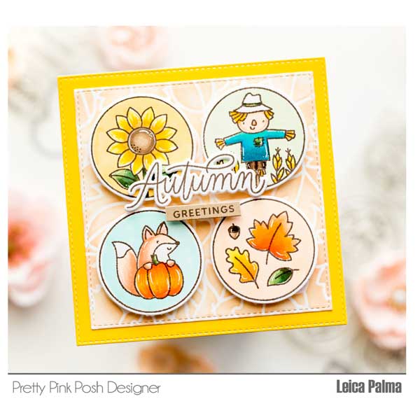 Pretty Pink Posh Fall Circles Stamp