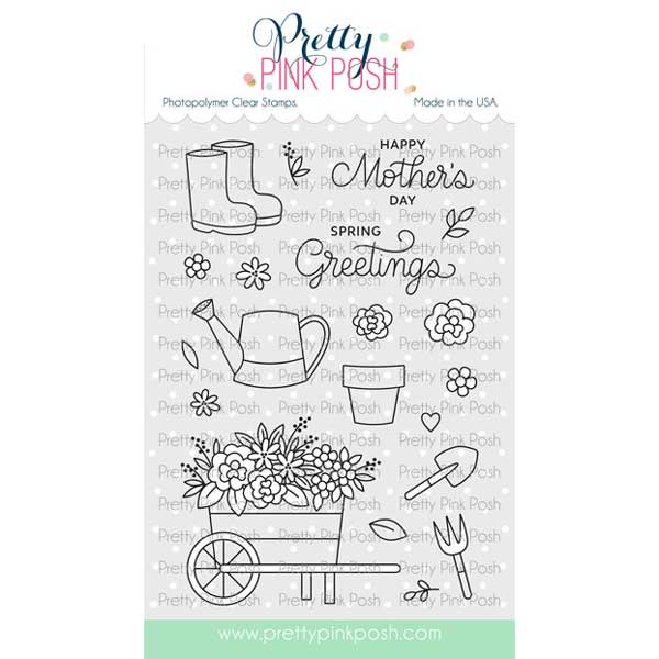 Pretty Pink Posh Flower Garden Stamp