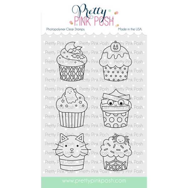 Pretty Pink Posh Halloween Cupcakes Stamp Set