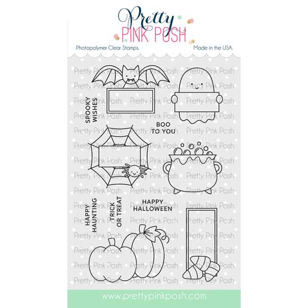 Pretty Pink Posh Halloween Signs Stamp