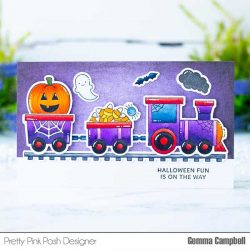 Pretty PInk Posh Halloween Train Stamp Set