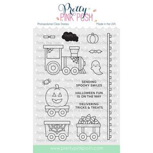 Pretty PInk Posh Halloween Train Stamp Set