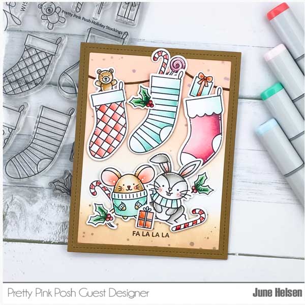 Pretty Pink Posh Holiday Stockings Stamp Set