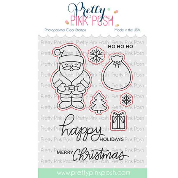 Pretty Pink Posh Happy Santa Stamp Set