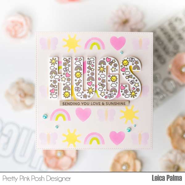 Pretty Pink Posh Hugs Coordinating Dies