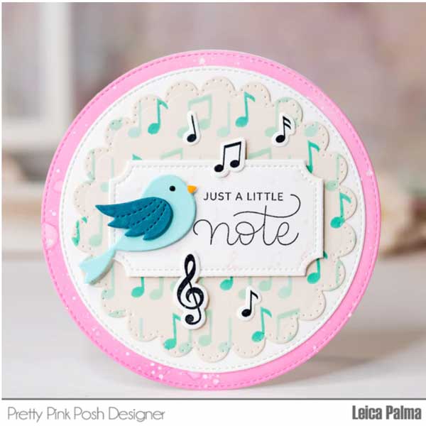 Pretty Pink Posh Just A Note Stamp Set