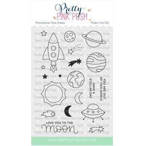 Pretty Pink Posh Outer Space Stamp