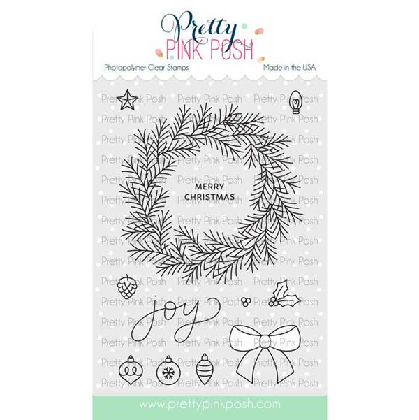 Pretty Pink Posh Pine Wreath Stamp Set