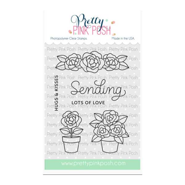 Pretty Pink Posh Potted Roses Stamp Set