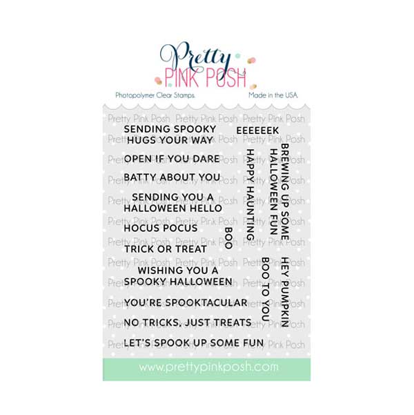 Pretty Pink Posh Sentiment Strips: Halloween Stamp Set