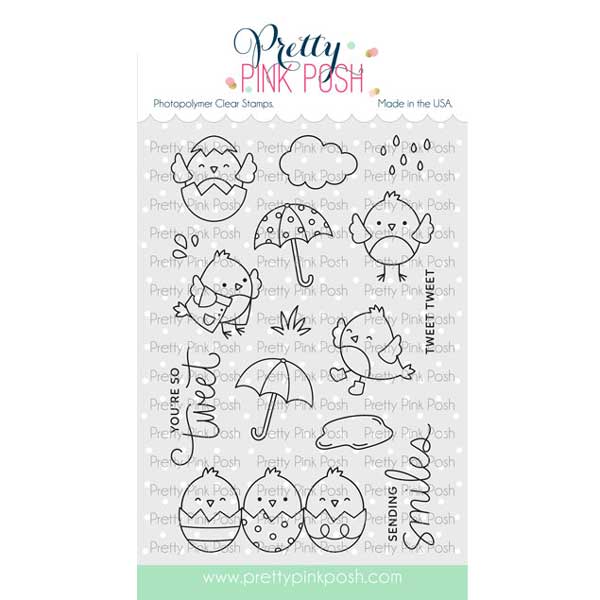 Pretty Pink Posh Spring Chicks Stamp