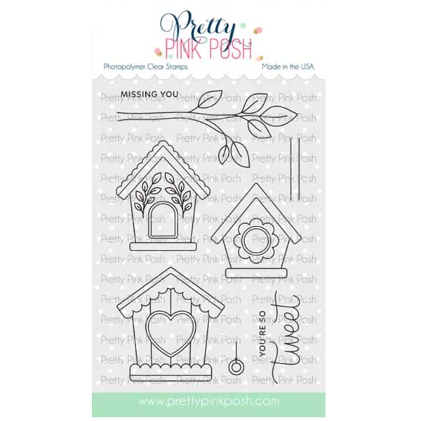 Pretty Pink Posh Spring Birdhouses Stamp Set