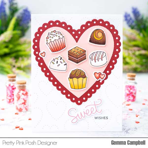 Pretty Pink Posh Sweet Chocolates Stamp