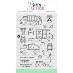 Pretty Pink Posh Utility Vehicles Stamp