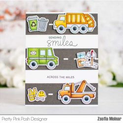 Pretty Pink Posh Utility Vehicles Stamp