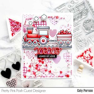 Pretty Pink Posh Valentine Train Stamp class=