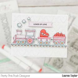 Pretty Pink Posh Valentine Train Stamp