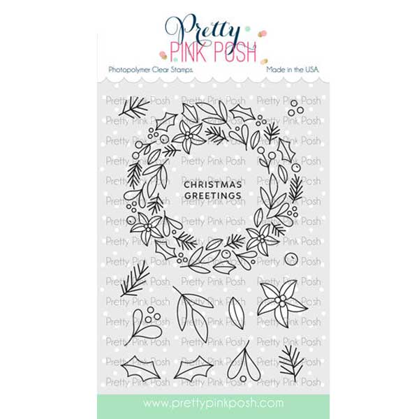 Pretty Pink Posh Winter Wreath Stamp Set