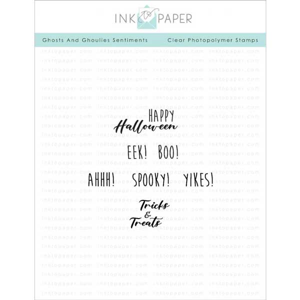 Ink To Paper Ghosts &amp; Ghoulies Sentiments Mini Stamp Set