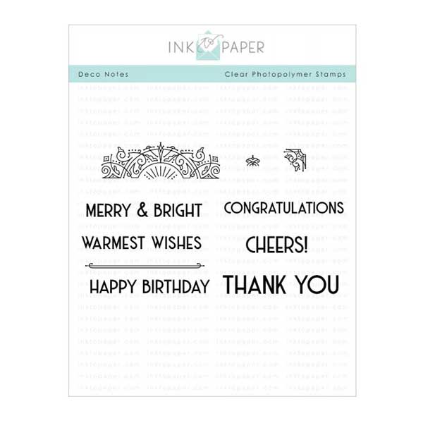 Ink To Paper Deco Notes Stamp Set