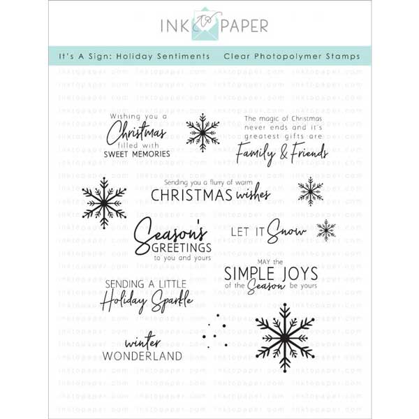 Ink To Paper It&#039;s A Sign: Holiday Sentiments Stamp Set