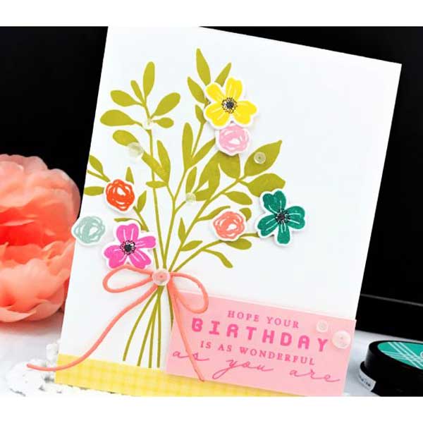 Ink To Paper Birthday Bouquet Stamp Set