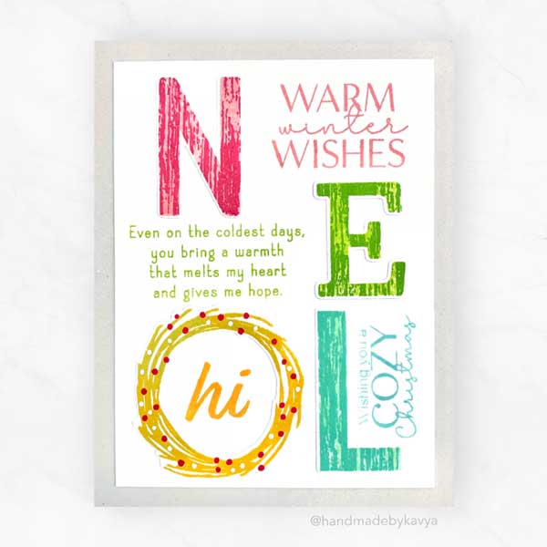 Papertrey Ink Just Sentiments: Warmth Mini Stamp Set