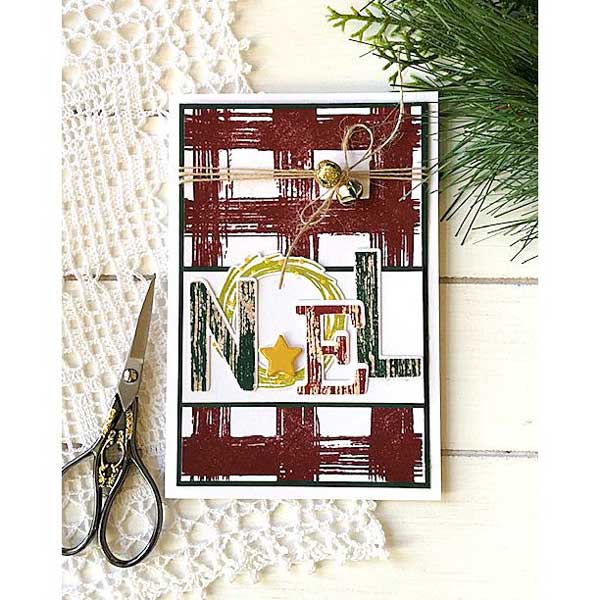 Papertrey Ink Brushed Plaid Stamp Set