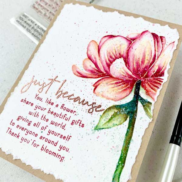 Papertrey Ink Inside Greetings: Bloom Stamp