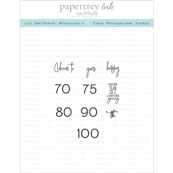 Papertrey Ink Just Sentiments: Milestones II Stamp