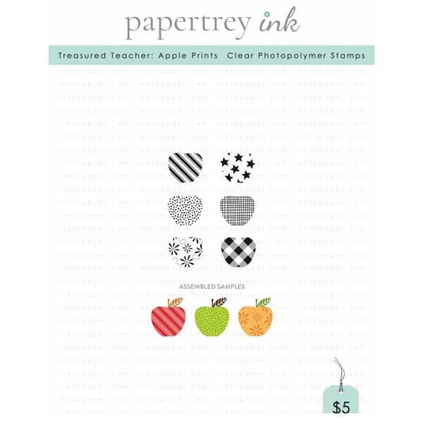 Papertrey Ink Treasured Teacher: Apple Prints Stamp