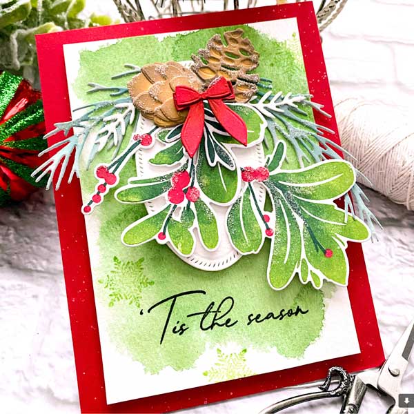 Papertrey Ink Very Berry Mistletoe Stamp