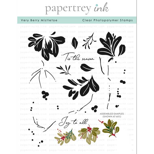 Papertrey Ink Very Berry Mistletoe Stamp