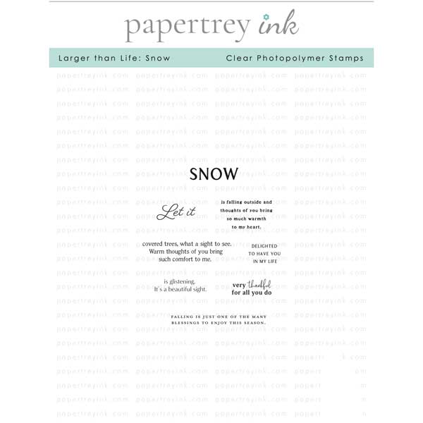 Papertrey Ink Larger Than Life: Snow Stamp