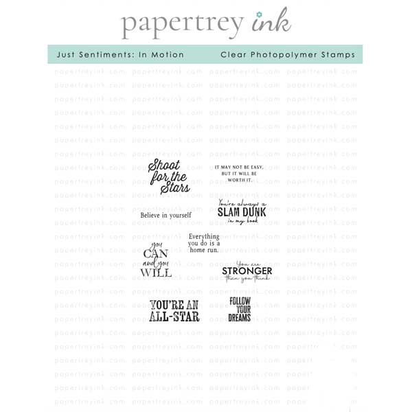 Papertrey Ink Just Sentiments: In Motion Stamp Set