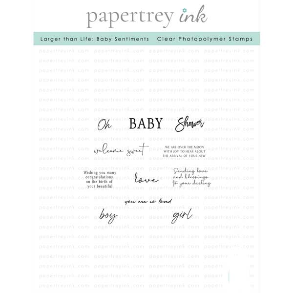 Papertrey Ink Larger Than Life: Baby Sentiments Stamp